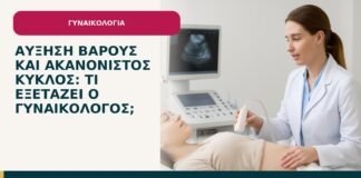 Αύξηση βάρους και ακανόνιστος κύκλος: τι εξετάζει ο γυναικολόγος; - ενημερωτικό cover του Δρ. Ιωάννη Κ. Δημητρακόπουλου