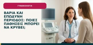 Βαριά και επώδυνη περίοδος: ποιες παθήσεις μπορεί να κρύβει; - ενημερωτικό cover του Δρ. Ιωάννη Κ. Δημητρακόπουλου