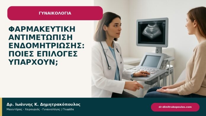 Φαρμακευτική αντιμετώπιση ενδομητρίωσης: ποιες επιλογές υπάρχουν; - ενημερωτικό cover του Δρ. Ιωάννη Κ. Δημητρακόπουλου