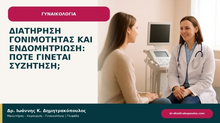 Διατήρηση γονιμότητας και ενδομητρίωση: πότε γίνεται συζήτηση; - ενημερωτικό cover του Δρ. Ιωάννη Κ. Δημητρακόπουλου