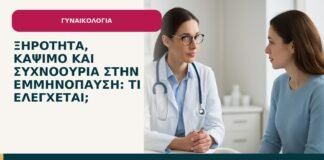 Ξηρότητα, κάψιμο και συχνοουρία στην εμμηνόπαυση: τι ελέγχεται; - ενημερωτικό cover του Δρ. Ιωάννη Κ. Δημητρακόπουλου