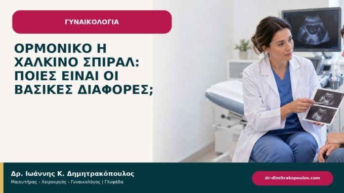 Ορμονικό ή χάλκινο σπιράλ: ποιες είναι οι βασικές διαφορές; - ενημερωτικό cover του Δρ. Ιωάννη Κ. Δημητρακόπουλου