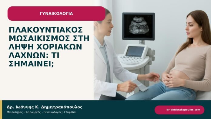 Πλακουντιακός μωσαϊκισμός στη λήψη χοριακών λαχνών: τι σημαίνει; Πλακουντιακός μωσαϊκισμός στη λήψη χοριακών λαχνών: τι σημαίνει; - ενημερωτικό cover του Δρ. Ιωάννη Κ. Δημητρακόπουλου