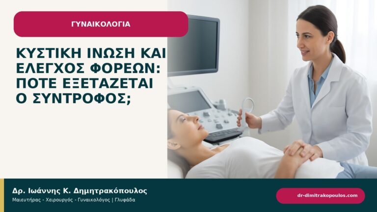 Κυστική ίνωση και έλεγχος φορέων: πότε εξετάζεται ο σύντροφος; - ενημερωτικό cover του Δρ. Ιωάννη Κ. Δημητρακόπουλου