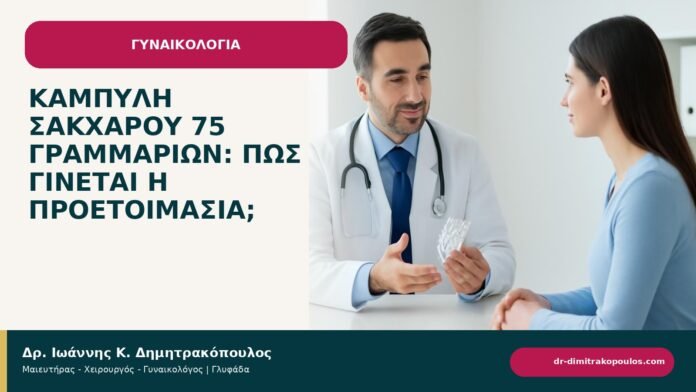 Καμπύλη σακχάρου 75 γραμμαρίων: πώς γίνεται η προετοιμασία; - ενημερωτικό cover του Δρ. Ιωάννη Κ. Δημητρακόπουλου