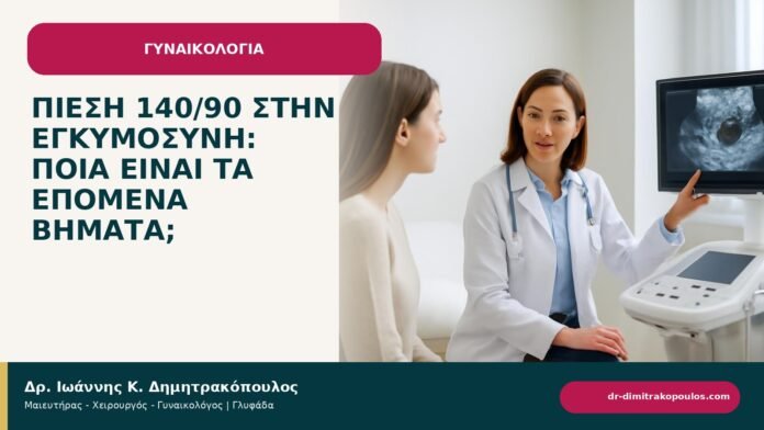Πίεση 140/90 στην εγκυμοσύνη: ποια είναι τα επόμενα βήματα; Πίεση 140/90 στην εγκυμοσύνη: ποια είναι τα επόμενα βήματα; - ενημερωτικό cover του Δρ. Ιωάννη Κ. Δημητρακόπουλου