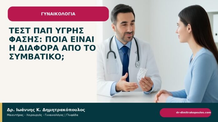 Τεστ Παπ υγρής φάσης: ποια είναι η διαφορά από το συμβατικό; - ενημερωτικό cover του Δρ. Ιωάννη Κ. Δημητρακόπουλου