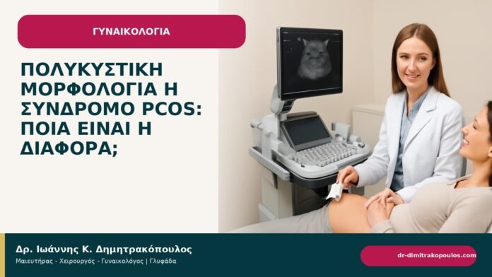 Πολυκυστική μορφολογία ή σύνδρομο PCOS: ποια είναι η διαφορά; Πολυκυστική μορφολογία ή σύνδρομο PCOS: ποια είναι η διαφορά; - ενημερωτικό cover του Δρ. Ιωάννη Κ. Δημητρακόπουλου