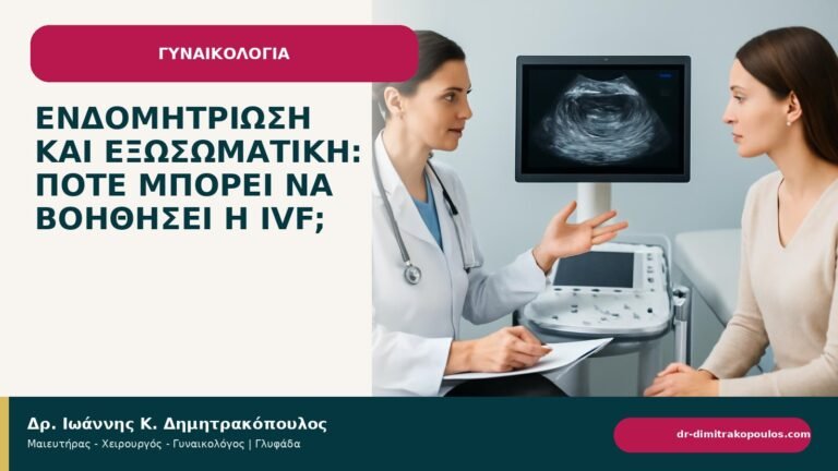 Ενδομητρίωση και εξωσωματική: πότε μπορεί να βοηθήσει η IVF; - ενημερωτικό cover του Δρ. Ιωάννη Κ. Δημητρακόπουλου
