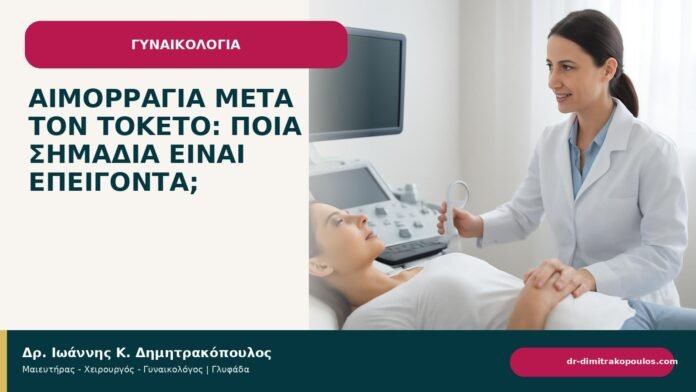 Αιμορραγία μετά τον τοκετό: ποια σημάδια είναι επείγοντα; Αιμορραγία μετά τον τοκετό: ποια σημάδια είναι επείγοντα; - ενημερωτικό cover του Δρ. Ιωάννη Κ. Δημητρακόπουλου