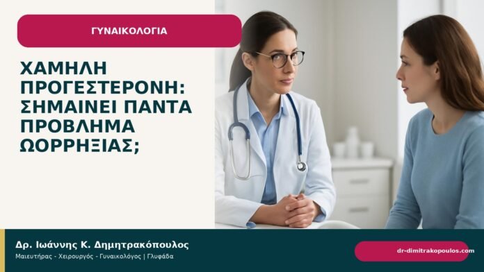 Χαμηλή προγεστερόνη: σημαίνει πάντα πρόβλημα ωορρηξίας; - Δρ. Ιωάννης Κ. Δημητρακόπουλος