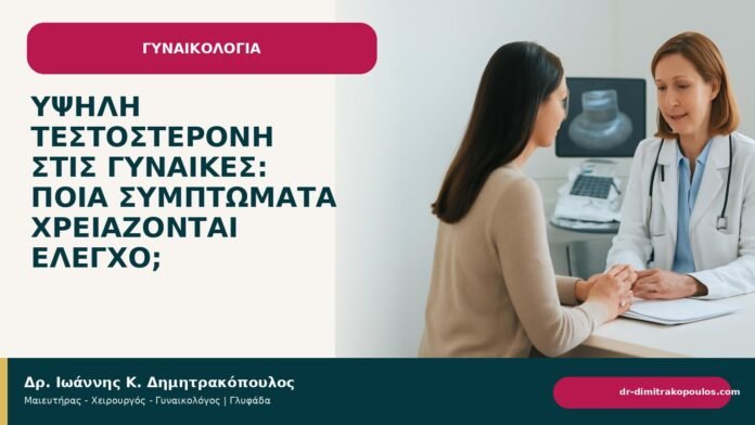 Υψηλή τεστοστερόνη στις γυναίκες: ποια συμπτώματα χρειάζονται έλεγχο; - Δρ. Ιωάννης Κ. Δημητρακόπουλος