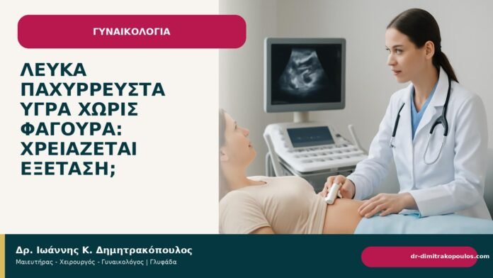 Λευκά παχύρρευστα υγρά χωρίς φαγούρα: χρειάζεται εξέταση; Λευκά παχύρρευστα υγρά χωρίς φαγούρα: χρειάζεται εξέταση; - Δρ. Ιωάννης Κ. Δημητρακόπουλος