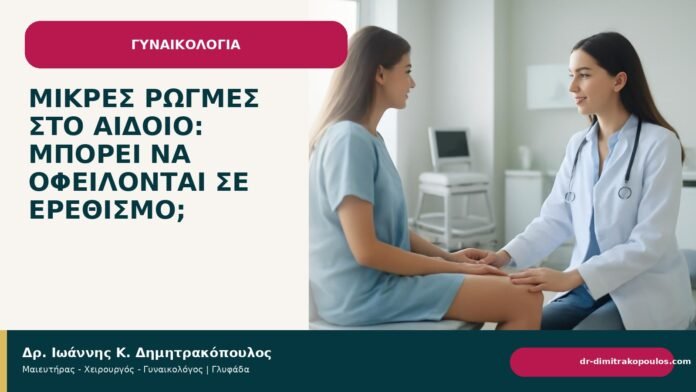 Μικρές ρωγμές στο αιδοίο: μπορεί να οφείλονται σε ερεθισμό; Μικρές ρωγμές στο αιδοίο: μπορεί να οφείλονται σε ερεθισμό; - Δρ. Ιωάννης Κ. Δημητρακόπουλος