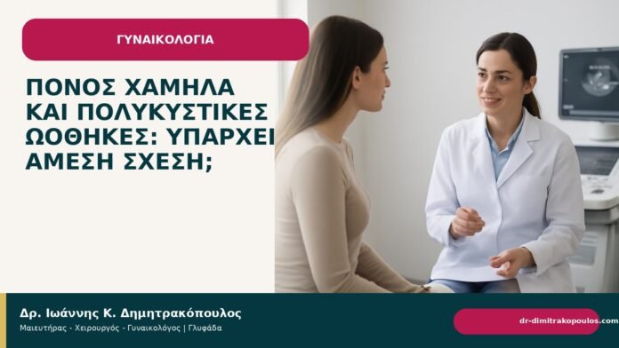 Πόνος χαμηλά και πολυκυστικές ωοθήκες: υπάρχει άμεση σχέση; Πόνος χαμηλά και πολυκυστικές ωοθήκες: υπάρχει άμεση σχέση; - Δρ. Ιωάννης Κ. Δημητρακόπουλος