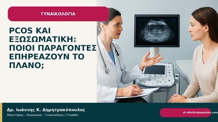 PCOS και εξωσωματική: ποιοι παράγοντες επηρεάζουν το πλάνο; PCOS και εξωσωματική: ποιοι παράγοντες επηρεάζουν το πλάνο; - Δρ. Ιωάννης Κ. Δημητρακόπουλος