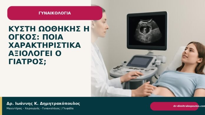 Κύστη ωοθήκης ή όγκος: ποια χαρακτηριστικά αξιολογεί ο γιατρός; Κύστη ωοθήκης ή όγκος: ποια χαρακτηριστικά αξιολογεί ο γιατρός; - Δρ. Ιωάννης Κ. Δημητρακόπουλος