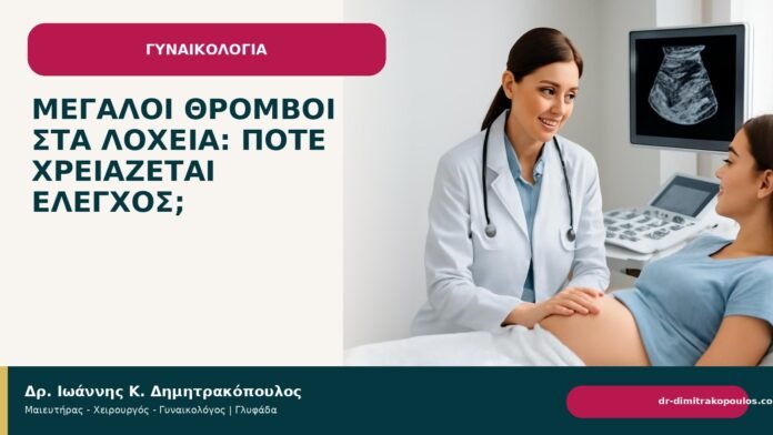 Μεγάλοι θρόμβοι στα λόχεια: πότε χρειάζεται έλεγχος; Μεγάλοι θρόμβοι στα λόχεια: πότε χρειάζεται έλεγχος; - Δρ. Ιωάννης Κ. Δημητρακόπουλος