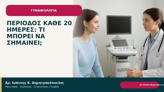 Περίοδος κάθε 20 ημέρες: τι μπορεί να σημαίνει; Περίοδος κάθε 20 ημέρες: τι μπορεί να σημαίνει; - Δρ. Ιωάννης Κ. Δημητρακόπουλος