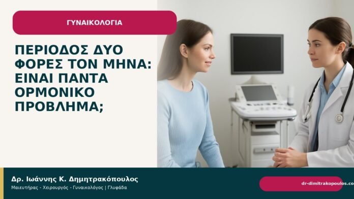 Περίοδος δύο φορές τον μήνα: είναι πάντα ορμονικό πρόβλημα; - Δρ. Ιωάννης Κ. Δημητρακόπουλος