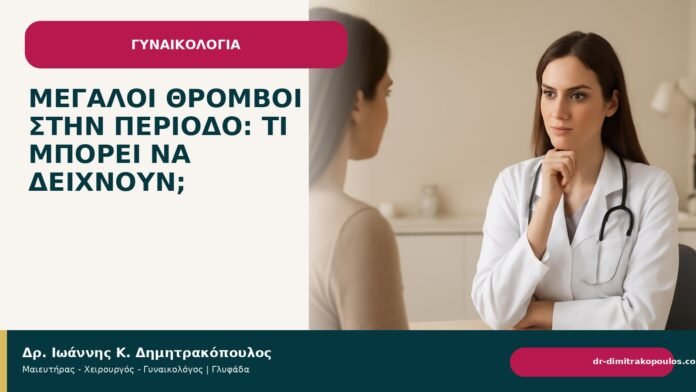 Μεγάλοι θρόμβοι στην περίοδο: τι μπορεί να δείχνουν; - Δρ. Ιωάννης Κ. Δημητρακόπουλος