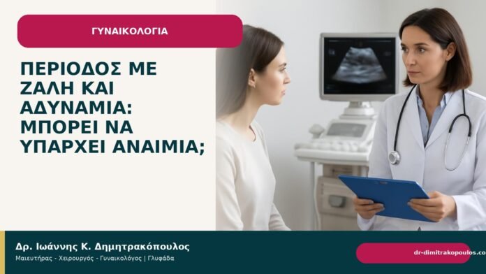 Περίοδος με ζάλη και αδυναμία: μπορεί να υπάρχει αναιμία; - Δρ. Ιωάννης Κ. Δημητρακόπουλος