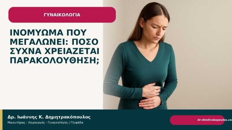 Ινομύωμα που μεγαλώνει: πόσο συχνά χρειάζεται παρακολούθηση; - Δρ. Ιωάννης Κ. Δημητρακόπουλος