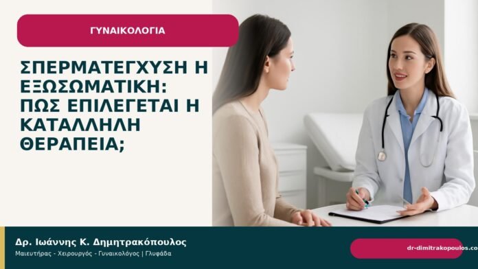 Σπερματέγχυση ή εξωσωματική: πώς επιλέγεται η κατάλληλη θεραπεία; Σπερματέγχυση ή εξωσωματική: πώς επιλέγεται η κατάλληλη θεραπεία; - Δρ. Ιωάννης Κ. Δημητρακόπουλος