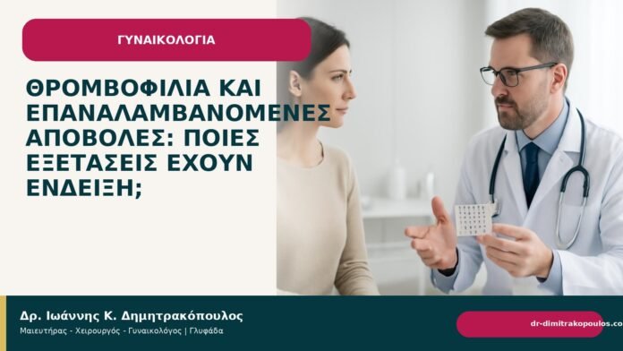 Θρομβοφιλία και επαναλαμβανόμενες αποβολές: ποιες εξετάσεις έχουν ένδειξη; - Δρ. Ιωάννης Κ. Δημητρακόπουλος