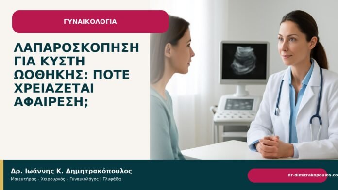 Λαπαροσκόπηση για κύστη ωοθήκης: πότε χρειάζεται αφαίρεση; - Δρ. Ιωάννης Κ. Δημητρακόπουλος