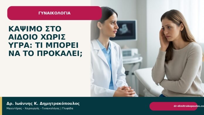 Κάψιμο στο αιδοίο χωρίς υγρά: τι μπορεί να το προκαλεί; Κάψιμο στο αιδοίο χωρίς υγρά: τι μπορεί να το προκαλεί; - Δρ. Ιωάννης Κ. Δημητρακόπουλος