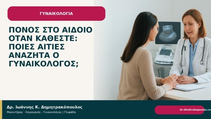Πόνος στο αιδοίο όταν κάθεστε: ποιες αιτίες αναζητά ο γυναικολόγος; - Δρ. Ιωάννης Κ. Δημητρακόπουλος