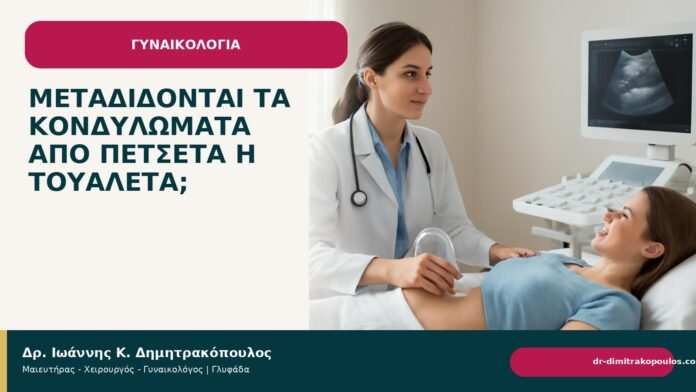 Μεταδίδονται τα κονδυλώματα από πετσέτα ή τουαλέτα; Μεταδίδονται τα κονδυλώματα από πετσέτα ή τουαλέτα; - Δρ. Ιωάννης Κ. Δημητρακόπουλος
