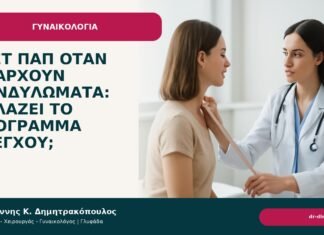 Τεστ Παπ όταν υπάρχουν κονδυλώματα: αλλάζει το πρόγραμμα ελέγχου; Τεστ Παπ όταν υπάρχουν κονδυλώματα: αλλάζει το πρόγραμμα ελέγχου; - Δρ. Ιωάννης Κ. Δημητρακόπουλος