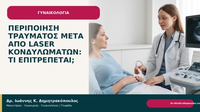 Περιποίηση τραύματος μετά από laser κονδυλωμάτων: τι επιτρέπεται; Περιποίηση τραύματος μετά από laser κονδυλωμάτων: τι επιτρέπεται; - Δρ. Ιωάννης Κ. Δημητρακόπουλος
