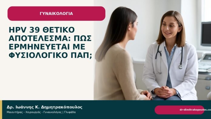HPV 39 θετικό αποτέλεσμα: πώς ερμηνεύεται με φυσιολογικό Παπ; HPV 39 θετικό αποτέλεσμα: πώς ερμηνεύεται με φυσιολογικό Παπ; - Δρ. Ιωάννης Κ. Δημητρακόπουλος