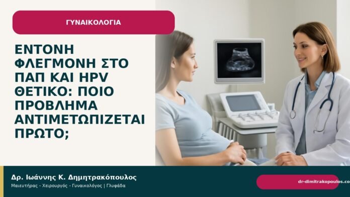 Έντονη φλεγμονή στο Παπ και HPV θετικό: ποιο πρόβλημα αντιμετωπίζεται πρώτο; Έντονη φλεγμονή στο Παπ και HPV θετικό: ποιο πρόβλημα αντιμετωπίζεται πρώτο; - Δρ. Ιωάννης Κ. Δημητρακόπουλος