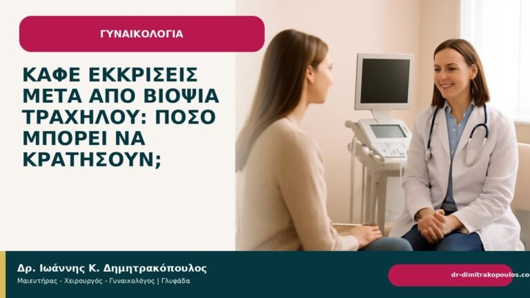 Καφέ εκκρίσεις μετά από βιοψία τραχήλου: πόσο μπορεί να κρατήσουν; - Δρ. Ιωάννης Κ. Δημητρακόπουλος
