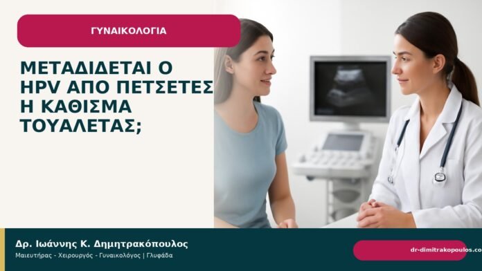 Μεταδίδεται ο HPV από πετσέτες ή κάθισμα τουαλέτας; Μεταδίδεται ο HPV από πετσέτες ή κάθισμα τουαλέτας; - Δρ. Ιωάννης Κ. Δημητρακόπουλος