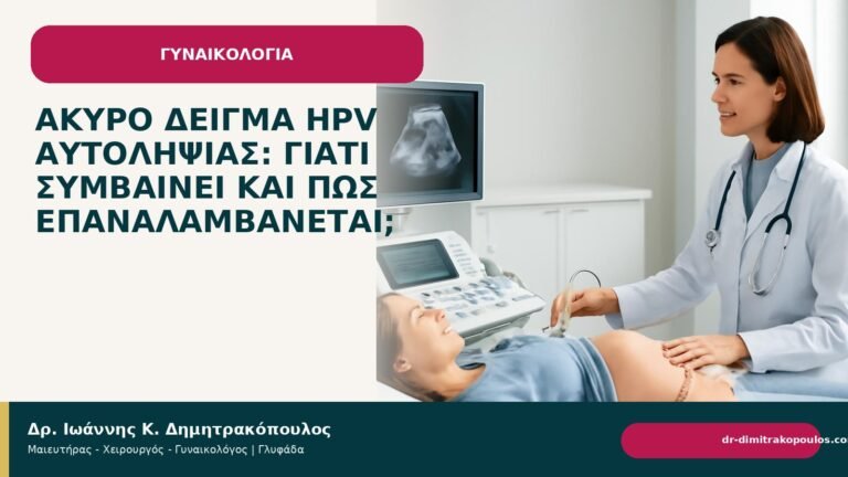 Άκυρο δείγμα HPV αυτοληψίας: γιατί συμβαίνει και πώς επαναλαμβάνεται; - Δρ. Ιωάννης Κ. Δημητρακόπουλος