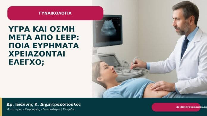 Υγρά και οσμή μετά από LEEP: ποια ευρήματα χρειάζονται έλεγχο; - Δρ. Ιωάννης Κ. Δημητρακόπουλος