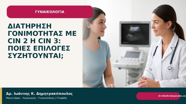 Διατήρηση γονιμότητας με CIN 2 ή CIN 3: ποιες επιλογές συζητούνται; - Δρ. Ιωάννης Κ. Δημητρακόπουλος
