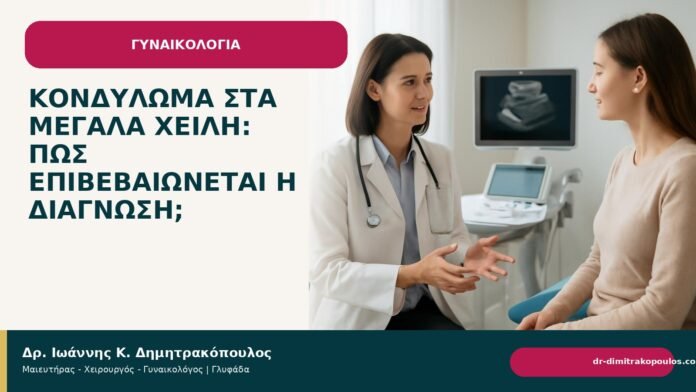 Κονδύλωμα στα μεγάλα χείλη: πώς επιβεβαιώνεται η διάγνωση; Κονδύλωμα στα μεγάλα χείλη: πώς επιβεβαιώνεται η διάγνωση; - Δρ. Ιωάννης Κ. Δημητρακόπουλος