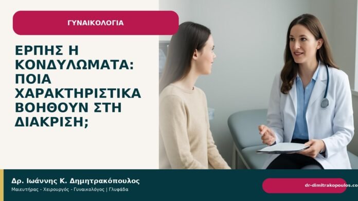 Έρπης ή κονδυλώματα: ποια χαρακτηριστικά βοηθούν στη διάκριση; - Δρ. Ιωάννης Κ. Δημητρακόπουλος
