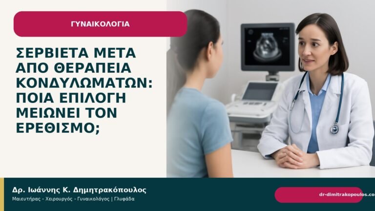 Σερβιέτα μετά από θεραπεία κονδυλωμάτων: ποια επιλογή μειώνει τον ερεθισμό; - Δρ. Ιωάννης Κ. Δημητρακόπουλος