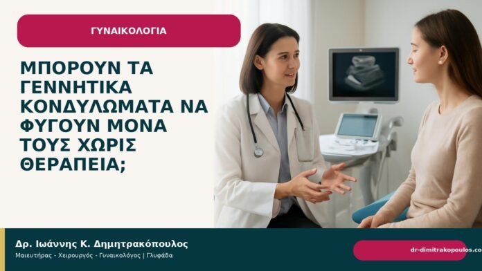 Μπορούν τα γεννητικά κονδυλώματα να φύγουν μόνα τους χωρίς θεραπεία; Μπορούν τα γεννητικά κονδυλώματα να φύγουν μόνα τους χωρίς θεραπεία; - Δρ. Ιωάννης Κ. Δημητρακόπουλος
