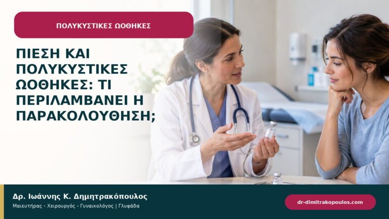 Πίεση και πολυκυστικές ωοθήκες: τι περιλαμβάνει η παρακολούθηση;