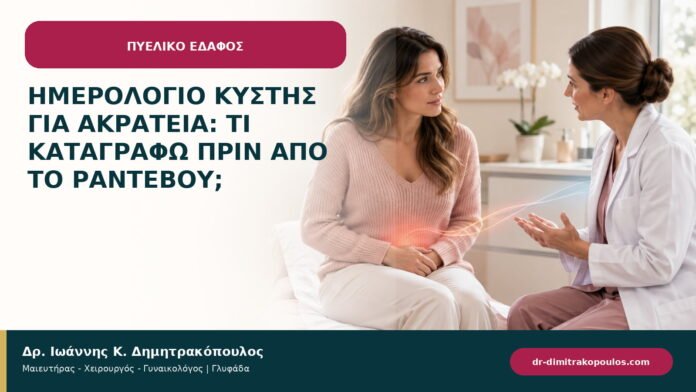 Ημερολόγιο κύστης για ακράτεια: τι καταγράφω πριν από το ραντεβού; Ημερολόγιο κύστης για ακράτεια: τι καταγράφω πριν από το ραντεβού;