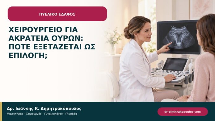 Χειρουργείο για ακράτεια ούρων: πότε εξετάζεται ως επιλογή;