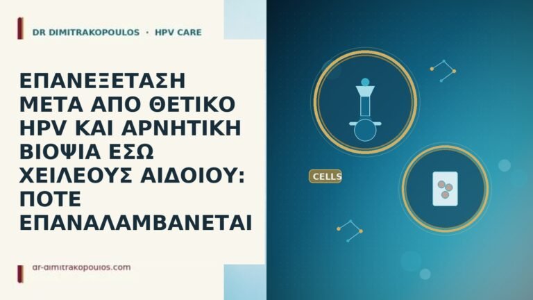 ΕΠΑΝΕΞΕΤΑΣΗ ΜΕΤΑ ΑΠΟ ΘΕΤΙΚΟ HPV ΚΑΙ ΑΡΝΗΤΙΚΗ ΒΙΟΨΙΑ ΕΣΩ ΧΕΙΛΕΟΥΣ